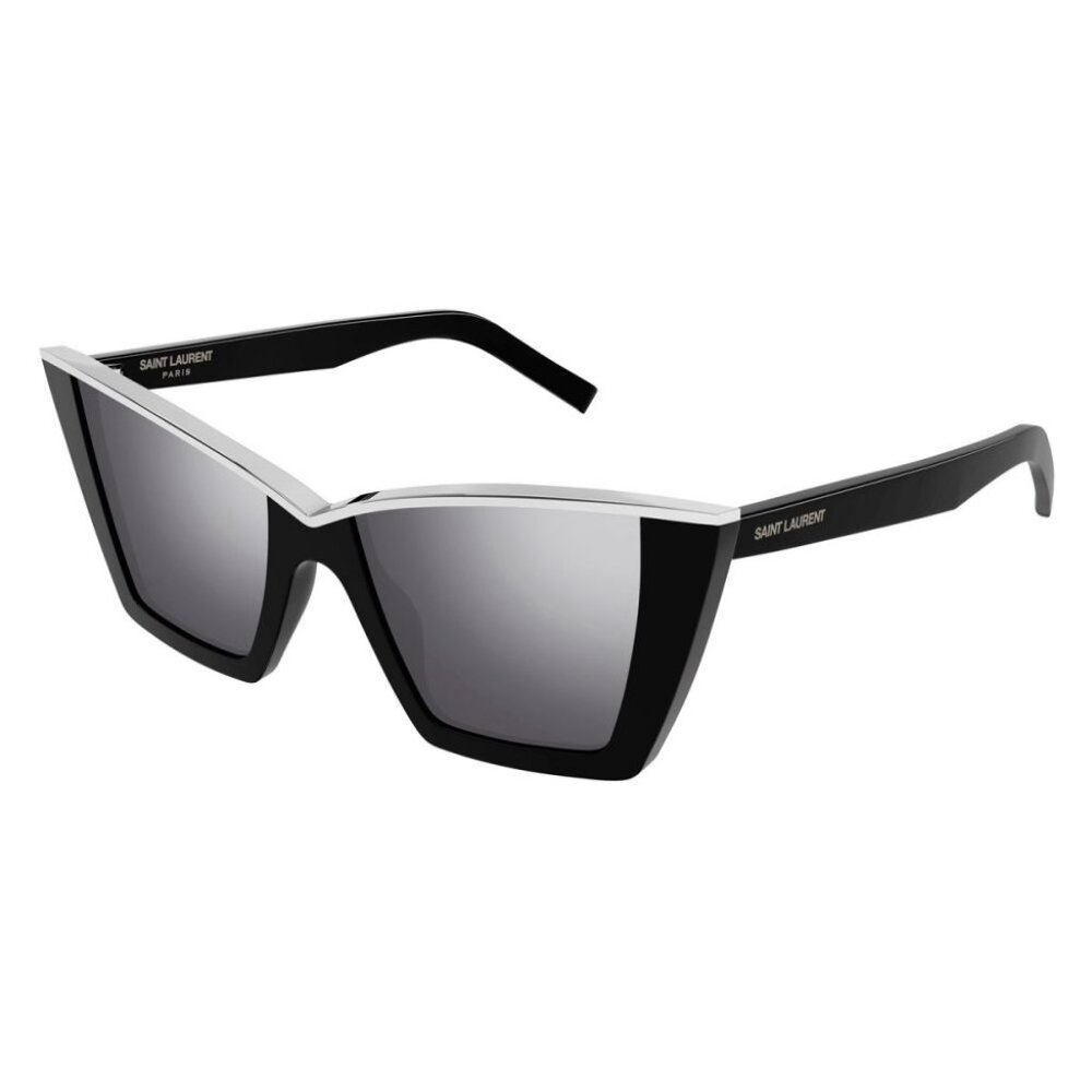 NEW SL570 002 SAINT LAURENT SUNGLASSES WOMEN CAT EYE BLACK EYEWEAR